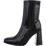 Schwarze Ital-Design High Heel Stiefeletten & High Heel Boots aus Kunstleder für Damen Größe 41 