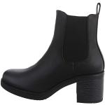 Schwarze Ital-Design Ankle Boots & Klassische Stiefeletten aus Kunstleder für Damen Größe 41 