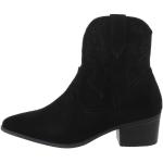 Schwarze Ital-Design Cowboy-Boots & Cowboystiefeletten aus Textil für Damen Größe 40 