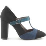 Schwarze High Heels & Stiletto-Pumps mit Schnalle aus Kunstleder für Damen Größe 38 mit Absatzhöhe über 9cm für den für den Herbst 