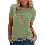 Casual Langärmelige Peter Pan T-Shirts mit Wolfmotiv aus Samt für Damen Größe XL für den für den Sommer 
