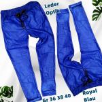 Royalblaue Made In Italy Kunstlederhosen aus Kunstleder für Damen für den für den Herbst 