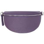Violette Damenbauchtaschen & Damenhüfttaschen aus Leder 