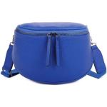 Royalblaue Damenschultertaschen & Damenshoulderbags aus Kunstleder mit Handyfach 