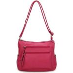 Pinke Hobo Bags aus Kunstleder mit Handyfach für Damen 