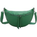 Apfelgrüne Bodybags aus Kunstleder mit Handyfach für Damen Maxi / XXL 