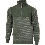 Grüne Ivanhoe of Sweden bluesign Nachhaltige Rollkragen Herrensweatshirts mit Ländermotiv mit Reißverschluss aus Wolle Größe M für den für den Winter 