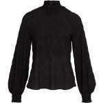 Reduzierte Schwarze IVY OAK Rollkragen Transparente Blusen & durchsichtige Blusen durchsichtig mit Reißverschluss aus Viskose für Damen Größe L für den für den Winter 