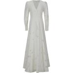 Reduzierte Weiße IVY & OAK Maxi V-Ausschnitt Sommerkleider aus Viskose für die Braut für Damen Größe XS 