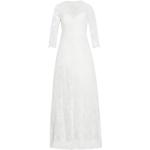Weiße Elegante IVY OAK V-Ausschnitt Brautkleider mit Schleppe & Hochzeitskleider mit Schleppe  mit Reißverschluss aus Spitze für Damen Größe XXL 