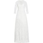 Weiße Elegante IVY OAK V-Ausschnitt Brautkleider mit Schleppe & Hochzeitskleider mit Schleppe  mit Reißverschluss aus Spitze für Damen Größe XXL 