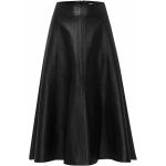 IVY Oak, Leather Skirt Midi Schwarz, Damen, Größe: