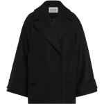 Schwarze Oversize IVY OAK Wollmäntel aus Wolle für Damen Größe S für den für den Winter 
