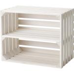 Weiße Kisten & Aufbewahrungskisten aus Holz stapelbar 