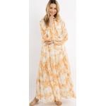 Orange Batik Izia Maxi V-Ausschnitt Sommerkleider für Damen Größe M für den für den Sommer 
