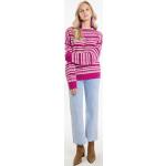 Pinke Hippie Stehkragen Damenpullover mit Pailletten Größe XS für den für den Winter 