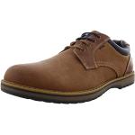 IZOD Jensen Brown Engineered Leather Mens Casual Shoes with Comfortable Memory Foam, Laces, Dark Taupe, 12 M US