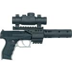 Schwarze Polizei Spielzeugpistolen aus Kunststoff 