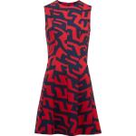 Rote Ärmellose J. LINDEBERG Freizeitkleider mit Reißverschluss aus Polyester für Damen Größe M 