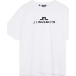 Reduzierte Weiße Elegante Kurzärmelige J. LINDEBERG T-Shirts aus Baumwolle für Herren Größe S 