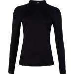 Schwarze J. LINDEBERG Stehkragen Basic-Shirts mit Reißverschluss aus Polyester für Damen Größe M 