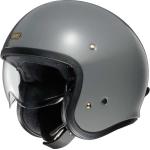 J.O Solid Open Face Helm Jethelm Motorradhelm, S, grau S grau