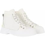 J.W. Anderson Calf Canvas Sole High-Top Sneakers Weiß