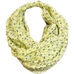 Gelbe Unifarbene Schlauchschals & Loop-Schals mit Blumenmotiv aus Seide für Damen für den für den Sommer 