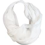 Reduzierte Weiße Unifarbene Schlauchschals & Loop-Schals mit Glitzer für Damen für den für den Sommer 