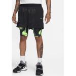 Reduzierte Schwarze Nike Dri-Fit Herrenshorts mit Basketball-Motiv aus Mesh Größe S 
