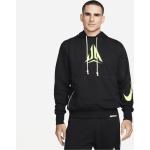 Reduzierte Schwarze Nike Dri-Fit Herrensweatshirts mit Basketball-Motiv mit Reißverschluss Größe L 