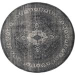 Dunkelgraue Vintage Rugvista Runde Runde Teppiche 200 cm aus Polypropylen 