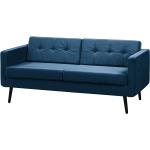 Marineblaue Moderne Norrwood Wohnzimmermöbel aus Samt Breite 150-200cm, Höhe 50-100cm, Tiefe 50-100cm 3 Personen 