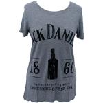 Graue Jack Daniel's T-Shirts für Damen Größe L 