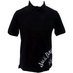 Schwarze Jack Daniel's Old No.7 Damenpoloshirts & Damenpolohemden aus Baumwolle Größe M 