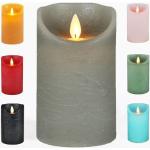 Taupefarbene 15 cm Runde LED Kerzen mit beweglicher Flamme 1-teilig 