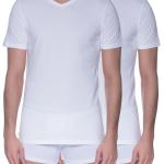 Weiße Jack & Jones V-Ausschnitt T-Shirts aus Baumwolle für Herren Größe XXL 2-teilig 