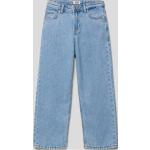 Hellblaue Jack & Jones Alex Baggy Jeans für Kinder mit Reißverschluss aus Baumwolle für Jungen Größe 140 