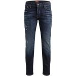 Reduzierte Blaue Jack & Jones Slim Fit Jeans aus Baumwolle für Herren Weite 33, Länge 36 
