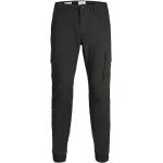 Reduzierte Schwarze Unifarbene Jack & Jones Paul Freizeithosen mit Reißverschluss aus Baumwolle für Herren Weite 36, Länge 32 