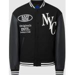 Reduzierte Schwarze Jack & Jones College-Jacken & Baseball-Jacken aus Leder für Herren Übergrößen 