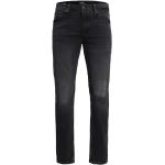 Reduzierte Schwarze Sportliche Atmungsaktive Jack & Jones Slim Fit Jeans aus Denim für Herren Weite 29, Länge 32 