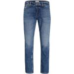 Reduzierte Blaue Sportliche Atmungsaktive Jack & Jones Slim Fit Jeans aus Denim für Herren Weite 30, Länge 32 