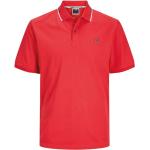 Rote Jack & Jones Core Herrenpoloshirts & Herrenpolohemden mit Knopf aus Baumwolle 