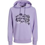 Langärmelige Jack & Jones Core Herrensweatshirts aus Jersey mit Kapuze Größe L 