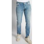 Reduzierte Blaue Bestickte Jack & Jones Slim Fit Jeans mit Knopf aus Baumwollmischung für Herren Größe XL Weite 29, Länge 32 