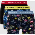 JACK & JONES Herren 3 PACK  Boxershorts JACFLOWER BIRD 12194104 TRUNKS , Größe:S, Farbe:Surf The Web/DetailBlack-Black
