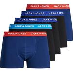 Jack & Jones Herren JacLee Trunks 5 Pack Boxershorts, Blau (Surf The Web Detail: Surft The Web/Estate Blue/Blue Jewel), M EU