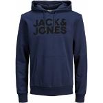 Reduzierte Marineblaue Sportliche Jack & Jones Herrensweatshirts mit Kapuze Größe XS 