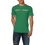 Reduzierte Grüne Kurzärmelige Jack & Jones Green Rundhals-Ausschnitt T-Shirts für Herren Größe S 